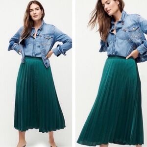 J-Crew Pleated Midi Skirt